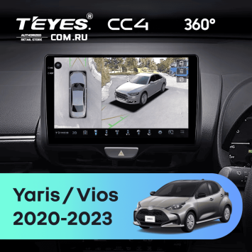 Штатная магнитола Teyes CC4 360 6/64 Toyota Yaris (2020-2023) Правый руль