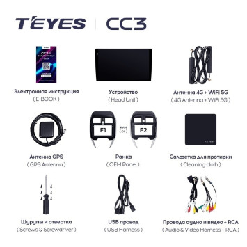 Штатная магнитола Teyes CC3L 4/64 Nissan Sunny (2014-2019) F2 Правый руль