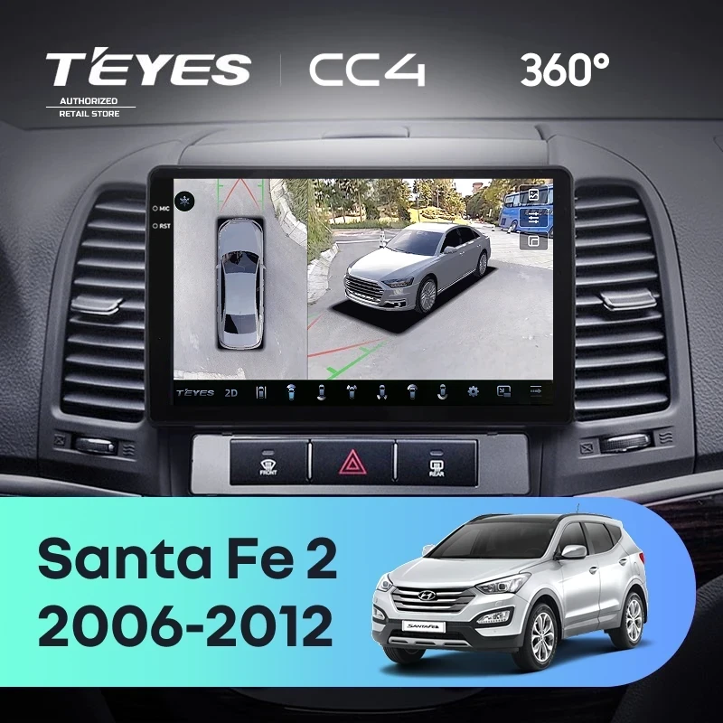 Штатная магнитола Teyes CC4 360 6/64 Hyundai Santa Fe 2 (2006-2012)