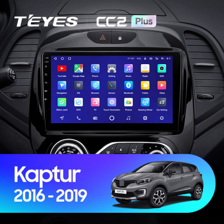 Штатная магнитола Teyes CC2 Plus 4/32 Renault Kaptur (2016-2019) F2