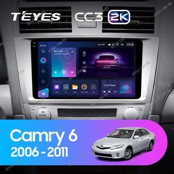 Штатная магнитола Teyes CC3 2K 6/128 Toyota Camry 6 XV 40 (2006-2011) 10" F5