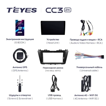 Штатная магнитола Teyes CC3 2K 4/64 Kia Forte 2 (2013-2018) F1 Тип-C