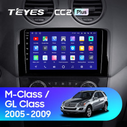 Штатная магнитола Teyes CC2 Plus 6/128 Mercedes Benz ML-Class (2005-2009) F1