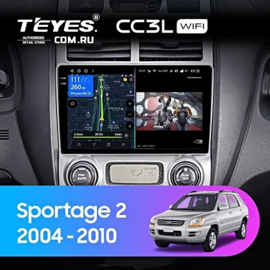 Штатная магнитола Teyes CC3L WiFi 2/32 Kia Sportage 2 (2004-2010) F1
