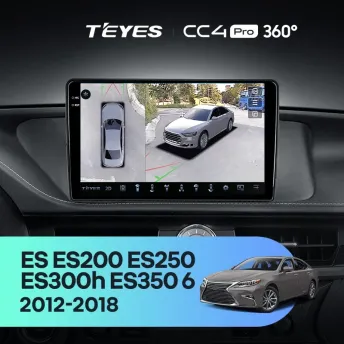 Штатная магнитола Teyes CC4 Pro 360 8/128 Lexus ES ES200 ES250 ES300h ES350 XV60 VI (2012-2018) Тип-B