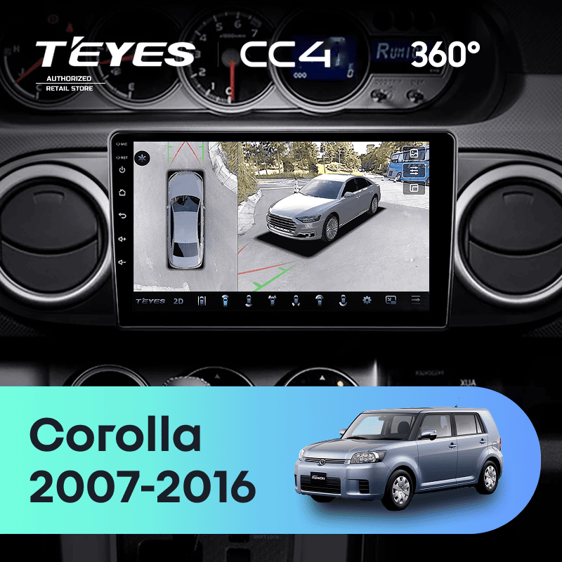 Штатная магнитола Teyes CC4 360 8/128 Toyota Corolla Rumion E150 (2007-2016)