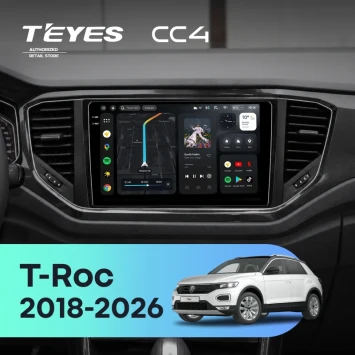 Штатная магнитола Teyes CC4 8/128 Volkswagen T-Roc (2018-2026) China