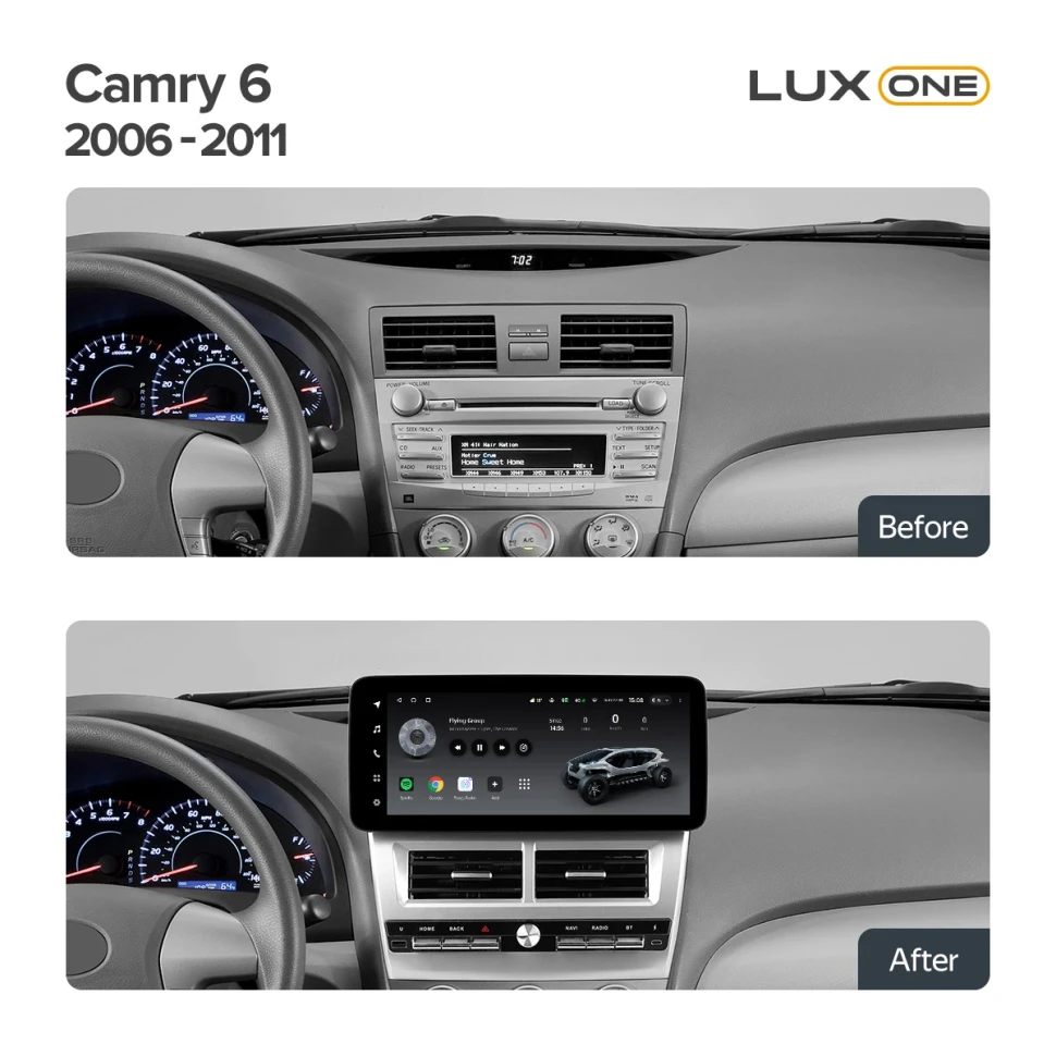 Переходная рамка Toyota Camry 6 XV 40 50 (2006-2011) F1 (12,3")