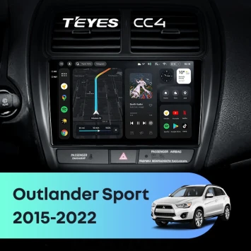 Штатная магнитола Teyes CC4 8/128 Mitsubishi Outlander Sport (2015-2026) Тип-A