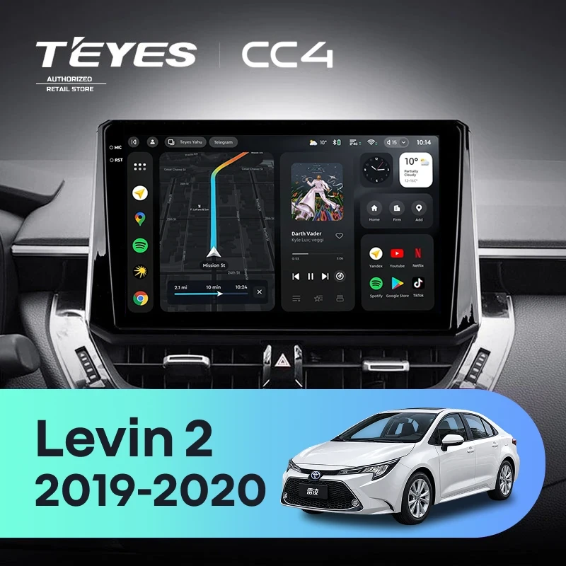 Штатная магнитола Teyes CC4 8/128 Toyota Levin 2 E210 (2019-2020) Тип-A