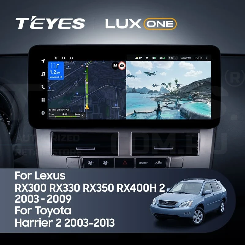 Штатная магнитола Teyes LUX ONE 6/128 Toyota Harrier XU30 (2003-2013) Тип-B