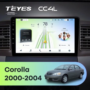 Штатная магнитола Teyes CC4L 6/64 с DTS Toyota Corolla E130 E120 (2000-2004)