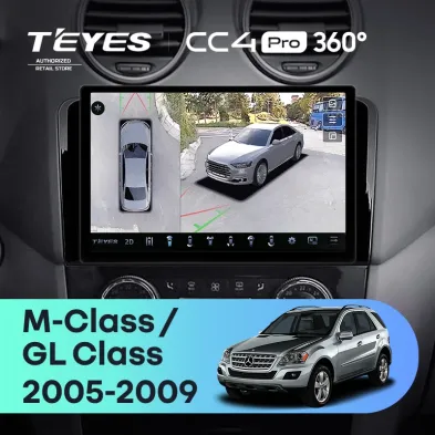 Штатная магнитола Teyes CC4 Pro 360 12/256 Mercedes-Benz ML-Class (2005-2009) F1 (11")