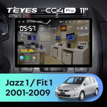 Штатная магнитола Teyes CC4 Pro 8/128 Honda Fit 1 (2001-2009) (11")