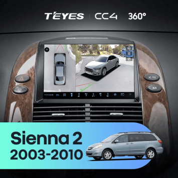 Штатная магнитола Teyes CC4 360 6/64 Toyota Sienna 2 II XL20 (2003-2010)