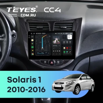 Штатная магнитола Teyes CC4 6/64 Hyundai Solaris 1 (2010-2016) F2 (черный глянец)