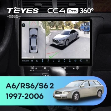 Штатная магнитола Teyes CC4 Pro 360 8/128 Audi RS6 1 (2002-2006) (13")