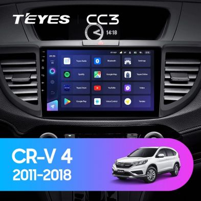 Штатная магнитола Teyes CC3 4/32 Honda CR-V 4 RM RE (2011-2018) 9&quot; Тип-A