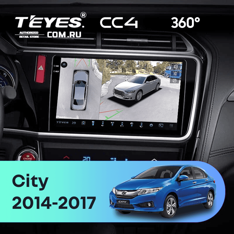 Штатная магнитола Teyes CC4 360 8/128 Honda City (2014-2017) Тип-B
