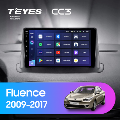 Штатная магнитола Teyes CC3 4/32 Renault Fluence (2009-2017)