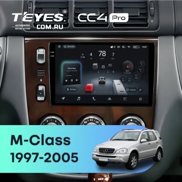 Штатная магнитола Teyes CC4 Pro 8/128 Mercedes ML W163 (1997-2005) (дерево)