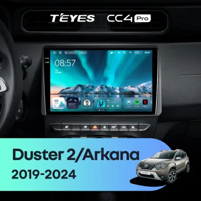 Штатная магнитола Teyes CC4 Pro 8/128 Renault Duster HM 2 (2020-2023) F1