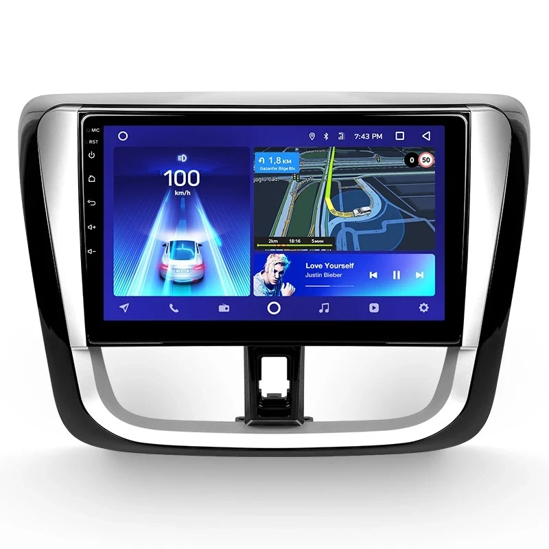 Переходная рамка Toyota Vios Yaris L (2016-2019) (10")