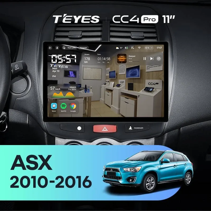 Штатная магнитола Teyes CC4 Pro 12/256 Mitsubishi ASX 1 (2010-2016) Тип-A (11")