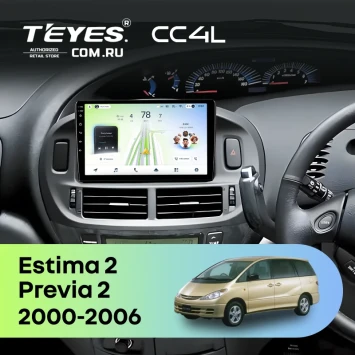 Штатная магнитола Teyes CC4L 6/64 с DTS Toyota Previa 2 (2000-2006) Правый руль