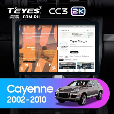 Штатная магнитола Teyes CC3 2K 4/32 Porsche Cayenne I 1 9PA (2002-2010) (13&quot;)