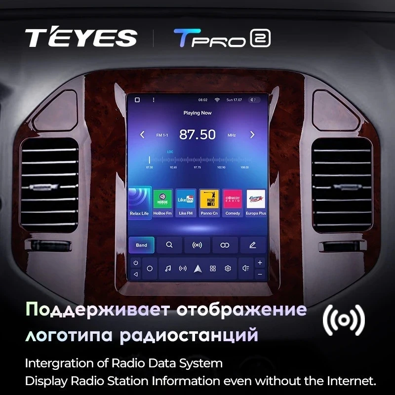 Штатная магнитола Tesla style Teyes TPRO 2 6/128 Mitsubishi Pajero 3 V70 V60 (1999-2006)