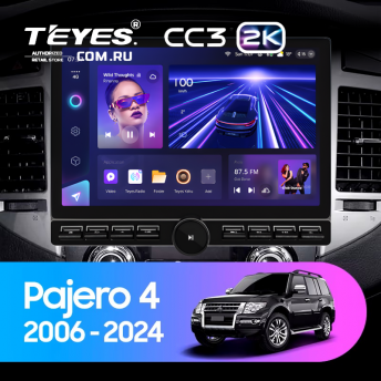 Штатная магнитола Teyes CC3 2K 6/128 Mitsubishi Pajero 4 V80 V90 (2006-2024) (13&quot; с кнопками)