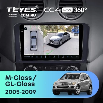 Штатная магнитола Teyes CC4 Pro 360 8/128 Mercedes-Benz ML-Class (2005-2009) F3 (Матовая)