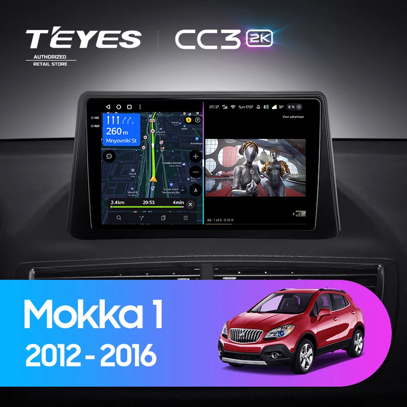 Штатная магнитола Teyes CC3 2K 360 6/128 Opel Mokka 1 (2012-2016)