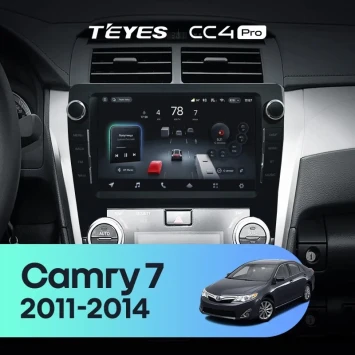 Штатная магнитола Teyes CC4 Pro 12/256 Toyota Camry 7 XV 50 55 (2011-2014) F3 с кнопками