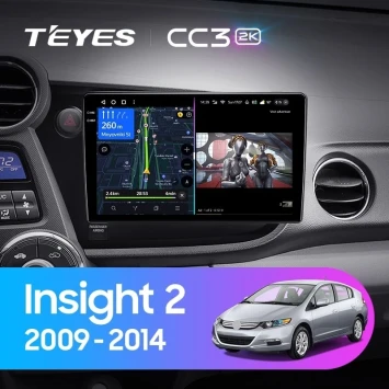 Штатная магнитола Teyes CC3 2K 6/128 Honda Insight 2 LHD (2009-2014)