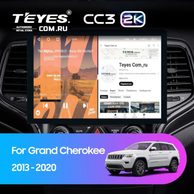 Штатная магнитола Teyes CC3 2K 6/128 Jeep Grand Cherokee WK2 (2013-2020) F2 (13&quot;)