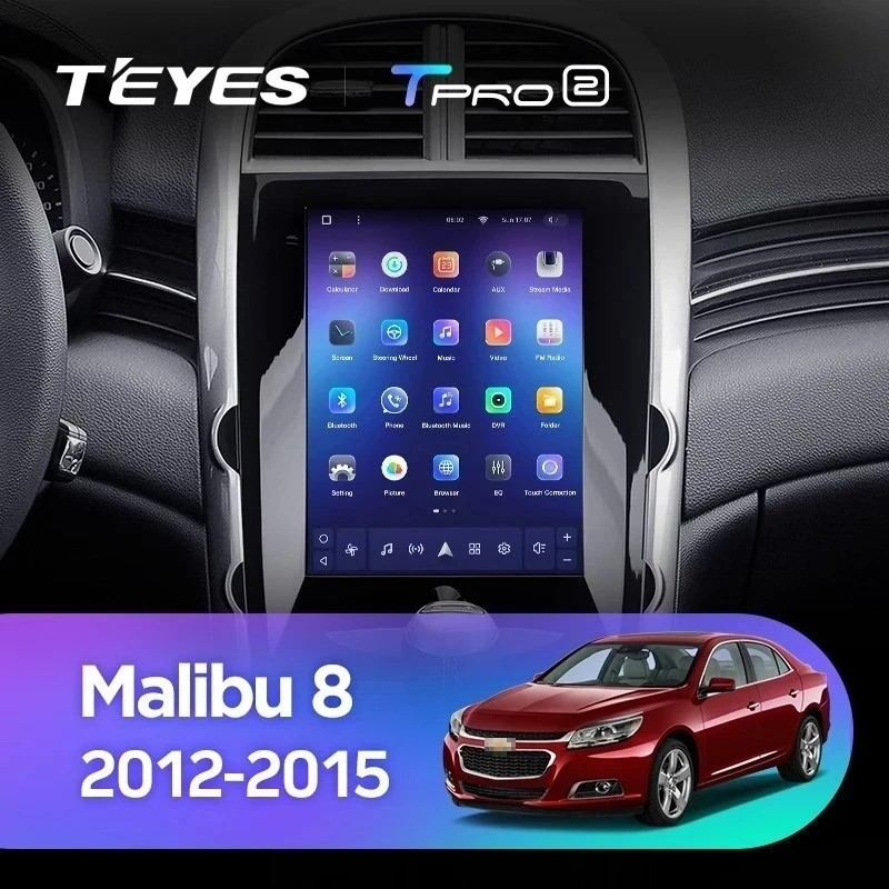 Штатная магнитола Tesla style Teyes TPRO 2 6/128 Chevrolet Malibu 8 (2012-2015) F1