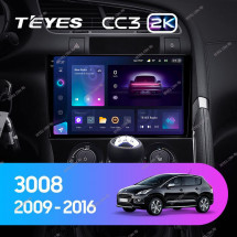 Штатная магнитола Teyes CC3 2K 6/128 Peugeot 3008 1 (2009-2016) F2