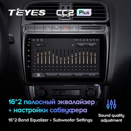 Штатная магнитола Teyes CC2 Plus 4/64 Volkswagen Polo 5 (2008-2020)