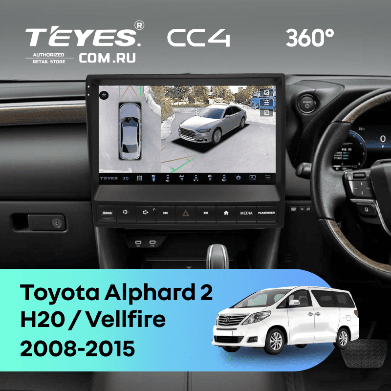 Штатная магнитола Teyes CC4 360 8/128 Toyota Alphard 2 H20 (2008-2015) F3