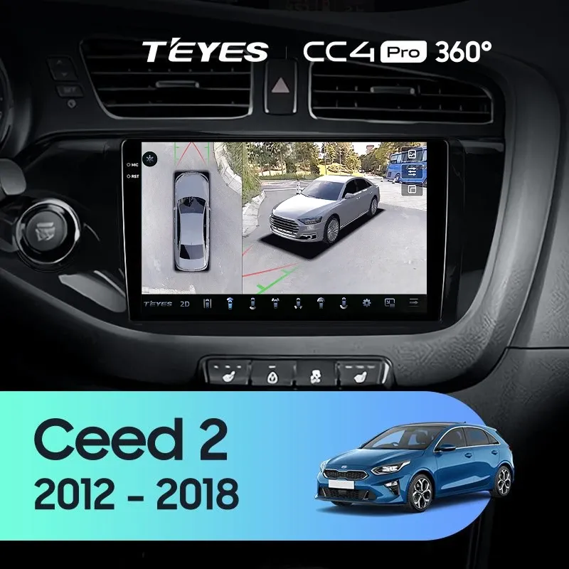 Штатная магнитола Teyes CC4 Pro 360 12/256 Kia Ceed 2 JD (2012-2018)