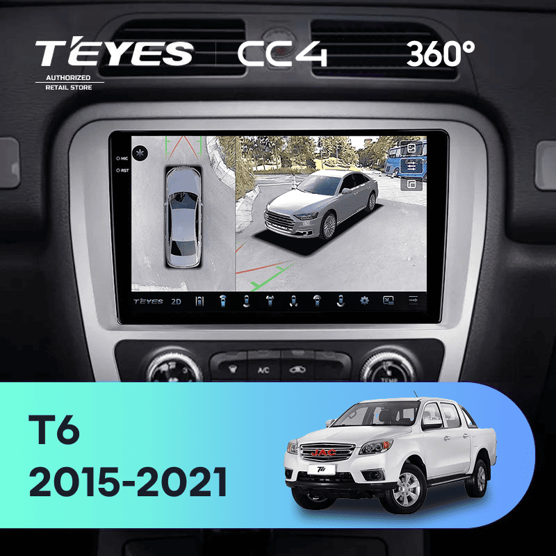 Штатная магнитола Teyes CC4 360 8/128 JAC T6 (2015-2021)