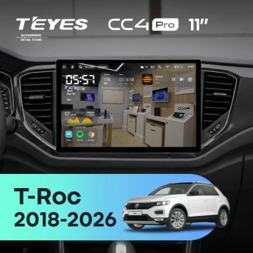 Штатная магнитола Teyes CC4 Pro 12/256 Volkswagen T-Roc (2018-2026) China (11")