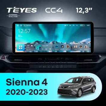 Штатная магнитола Teyes CC4 12.3" 8/128 Toyota Sienna 4 XL40 (2020-2023)