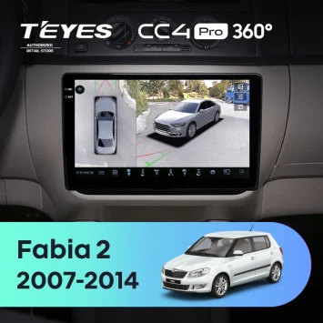 Штатная магнитола Teyes CC4 Pro 360 12/256 Skoda Fabia 2 (2007-2014)