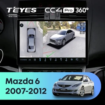 Штатная магнитола Teyes CC4 Pro 360 12/256 Mazda 6 2 GH (2007-2012) (13")
