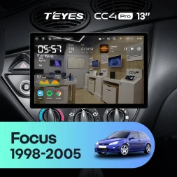 Штатная магнитола Teyes CC4 Pro 12/256 Ford Focus 1 (1998-2005) (13")