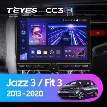 Штатная магнитола Teyes CC3 2K 6/128 Honda Jazz 3 (2015-2020) Тип-A Правый руль (13" с кнопками)