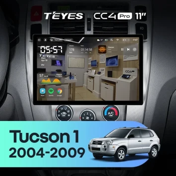 Штатная магнитола Teyes CC4 Pro 12/256 Hyundai Tucson 1 (2004-2009) F1 (11")